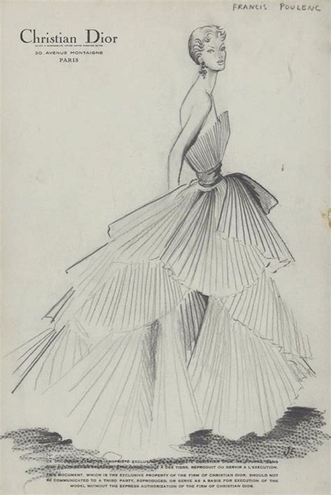 christian dior drawings|christian dior designs 1950s.